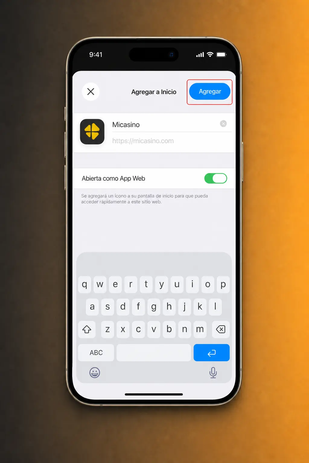 Pasos para descargar la app Micasino en iOS: instalación desde Safari, perfil en Ajustes y acceso al ícono en pantalla principal.