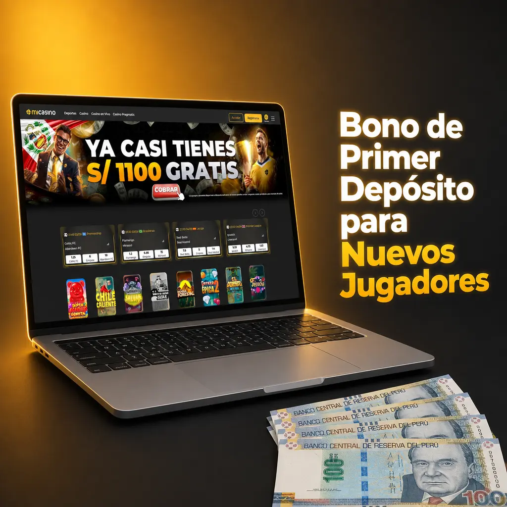 Bono de bienvenida Micasino: 100% hasta 1,700 PEN en casino o 1,500 PEN en apuestas deportivas para nuevos jugadores.