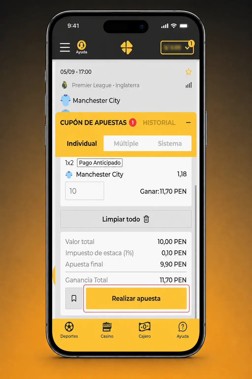 Pasos para realizar tu primera apuesta deportiva en Micasino Perú: elige deporte, mercado, monto y confirma tu ticket.
